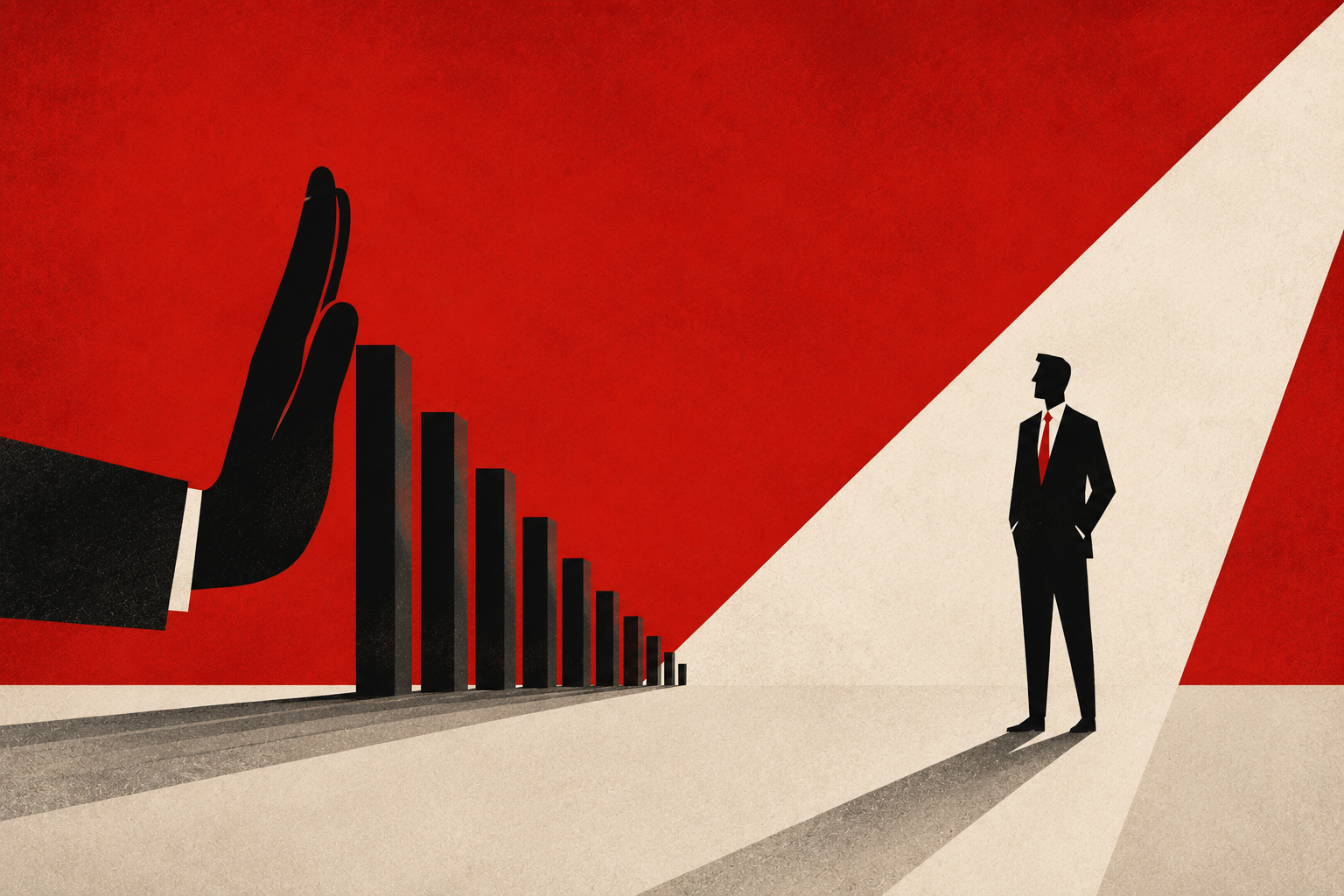 The Warehouse CMO’s Pause on Ad Spend Isn’t Reckless, It’s Marketing Leadership Abstract illustration of a marketing leader pausing advertising investment to focus on long-term growth.